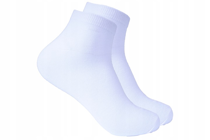 15x KRÓTKIE SKARPETY Bawełniane ODDYCHAJĄCE SKARPETKI sportowe Białe 40-43