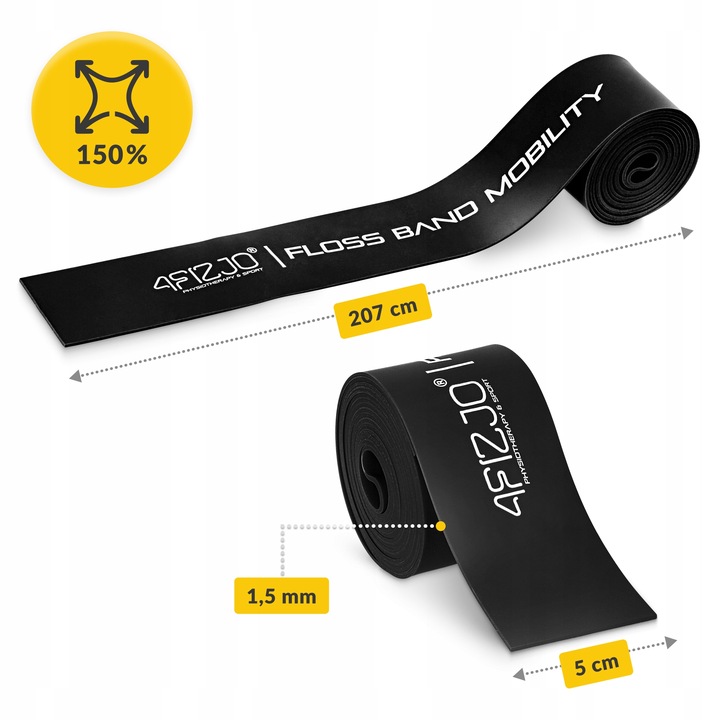 TAŚMA KOMPRESYJNA FLOSS BAND GUMA DO REHABILITACJI MIĘŚNI FLOSSINGU 1,5 MM