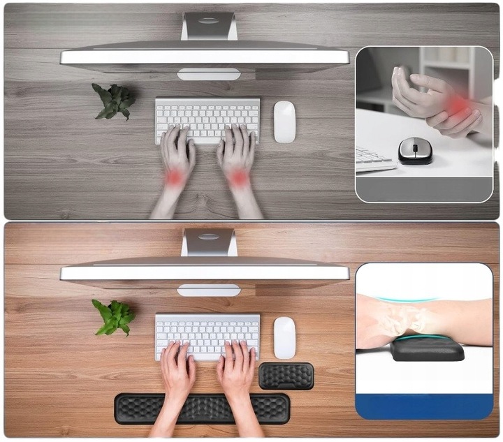 ERGONOMICZNA PODKŁADKA POD NADGARSTEK KLAWIATURĘ MYSZKĘ MASUJĄCA JAKOŚĆ
