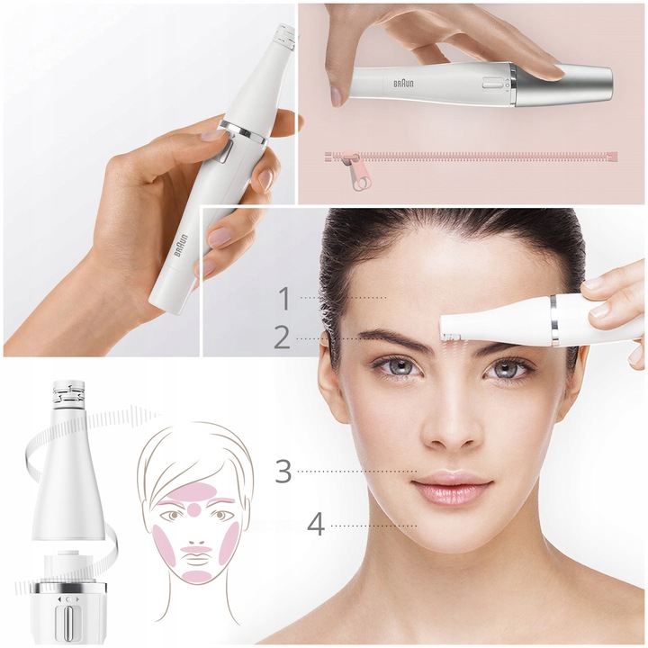 Depilator BRAUN Silk-epil 9 + Depilator do twarzy wąsika brwi - BONUS PACK