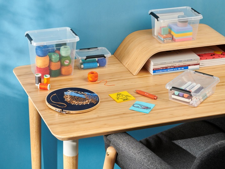 Pojemnik Plastikowy Przeźroczysty z Pokrywą 12,5L Pudełko Pudło