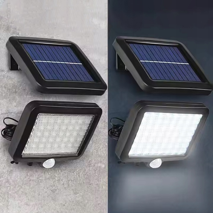 Lampa solarna LED czujnik ruchu zmierzchu Naświetlacz zewnętrzny PIR