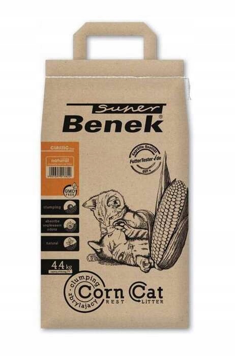 Żwirek Kukurydziany SUPER BENEK Corn Cat Naturalny 7 l