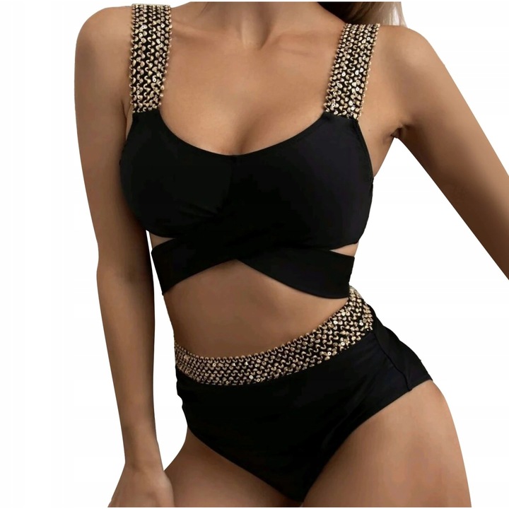 STYLOWY STRÓJ KĄPIELOWY BIKINI WYSOKI STAN