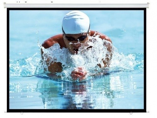 Duży EKRAN PROJEKCYJNY SUFITOWO ŚCIENNY 200X200cm 112" HDREADY
