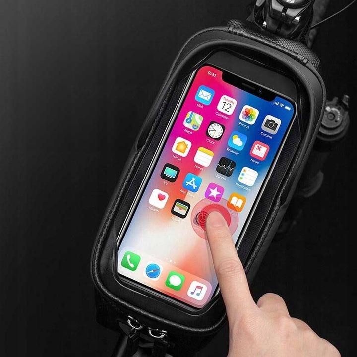 ROCKBROS SAKWA ROWEROWA TORBA NA RAMĘ PANCERNA Z POKROWCEM NA TELEFON 1,5L