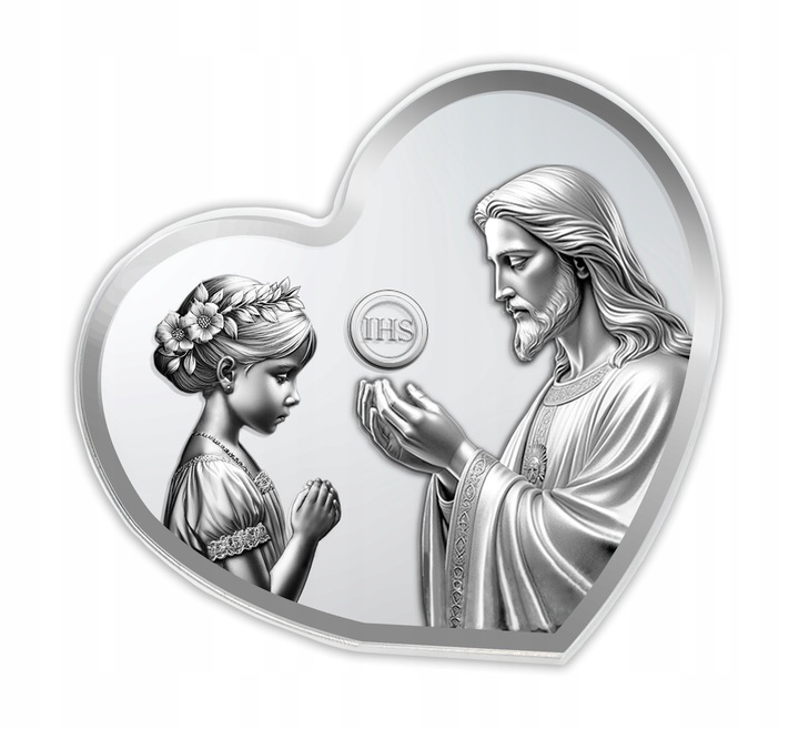 PAMIĄTKA PIERWSZEJ KOMUNII ŚWIĘTEJ OBRAZEK PREZENT NA KOMUNIĘ Z GRAWEREM