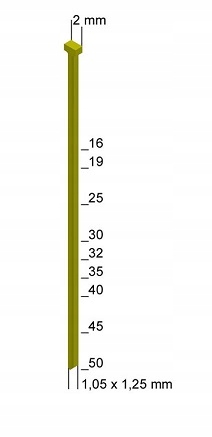 SZTYFTY, gwoździe stolarskie, 1,2x25 mm - 5 tys. TYP 18GA, typ F, TYP