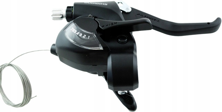 Klamkomanetka Prawa Tył Czarna Shimano ST-EF41 7 Rzędowa