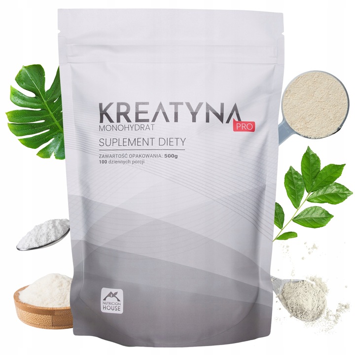 KREATYNA PRO MONOHYDRAT 500G - CZYSTA, BEZ DODATKÓW 200 MESH aż 100 PORCJI!