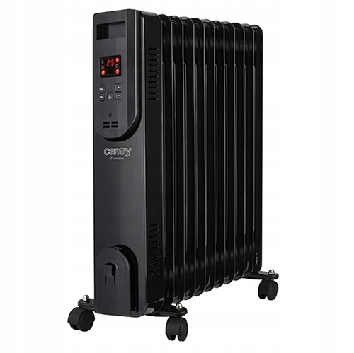 Grzejnik Olejowy LED z pilotem 11 żeberek Olejak 2500W Czarny Camry