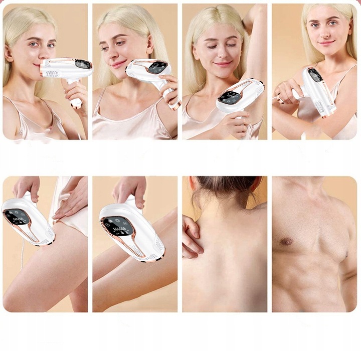 DEPILATOR LASEROWY IPL DO WŁOSÓW CIAŁA BIKINI NÓG DEPILACJA BEZBOLESNY