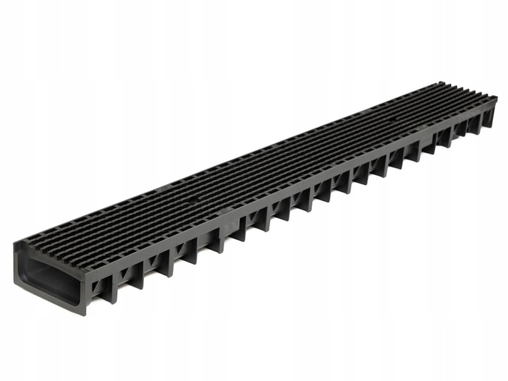 Odwodnienia liniowe A15 z rusztem z tworzywa. Niskie, tarasowe,