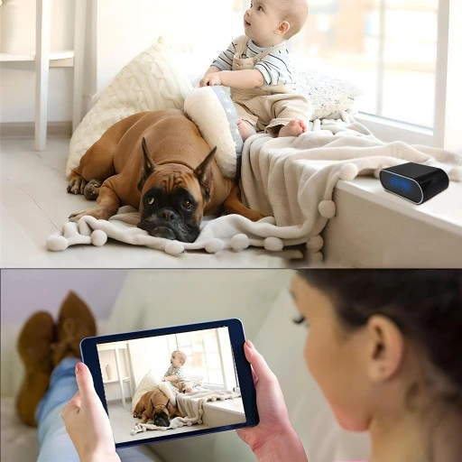 ZEGAR Z UKRYTA MINI KAMERA SZPIEGOWSKA WiFi BUDZIK