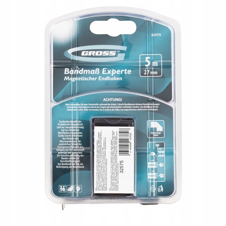 Miara zwijana taśma miarka metrówka 5m - Gross