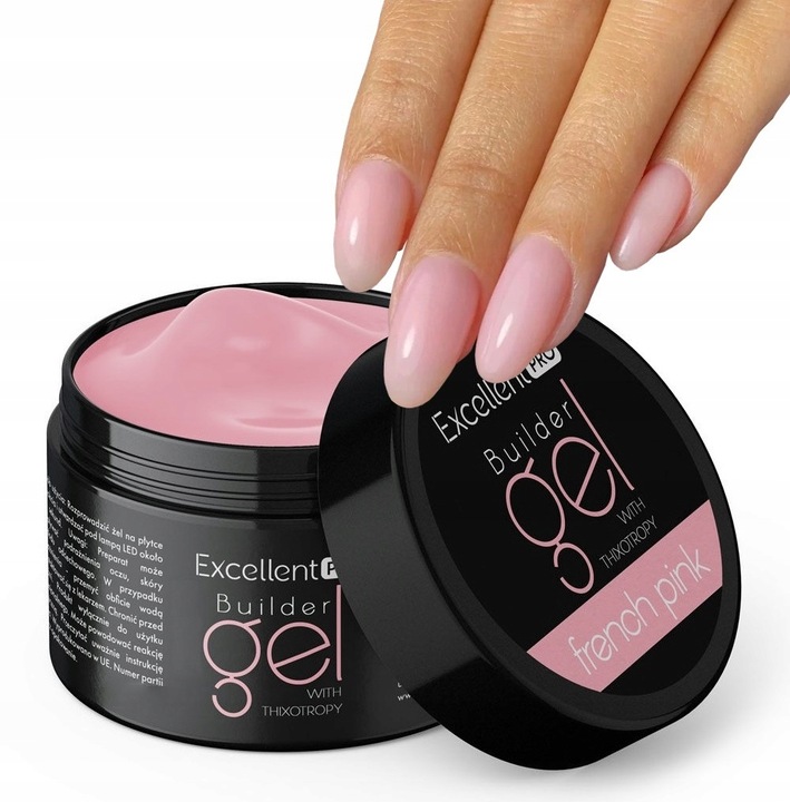EXCELLENT PRO BUILDER GEL ŻEL Z TIKSOTROPIĄ FRENCH PINK 50 g TPO FREE