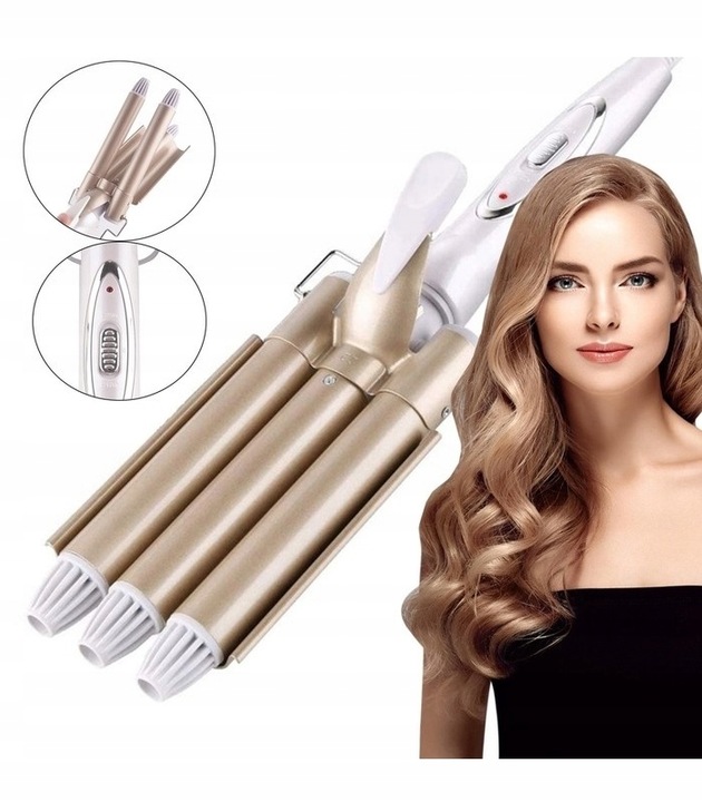 FALOWNICA DO WŁOSÓW FALE LOKÓWKA WIELOFUNKCUJNA KRĘCENIE WŁOSÓW