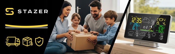 Stacja pogodowa pogody termometr higrometr barometr budzik smart WiFi