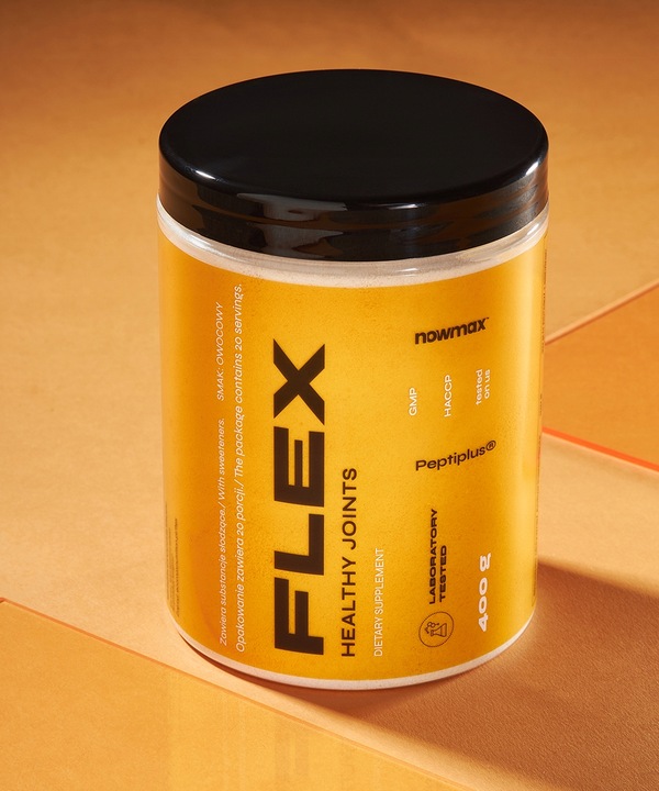 nowmax FLEX 400g KOLAGEN MSM GLUKOZAMINA NA STAWY ŚCIĘGNA DLA BIEGACZY