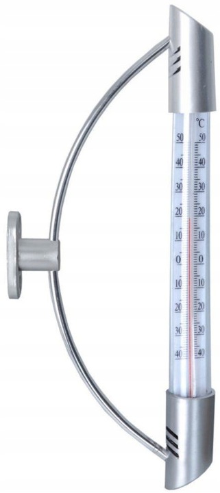 Nowoczesny TERMOMETR OKIENNY balkonowy zewnętrzny ścienny ogrodowy na