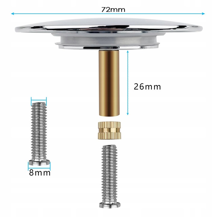 Korek do wanny do syfonu wannowego automatycznego standard