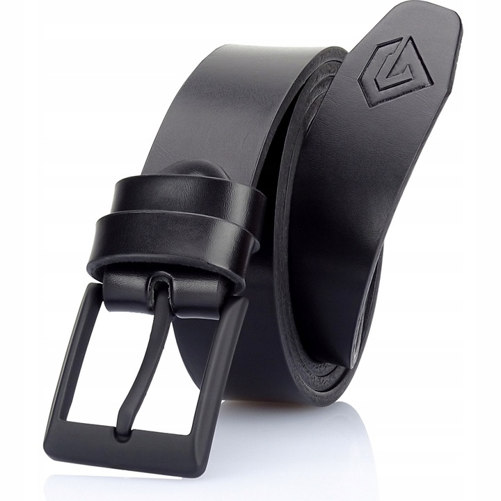 PASEK MĘSKI GRACIO CZARNA KLAMRA KLASYK Skórzany