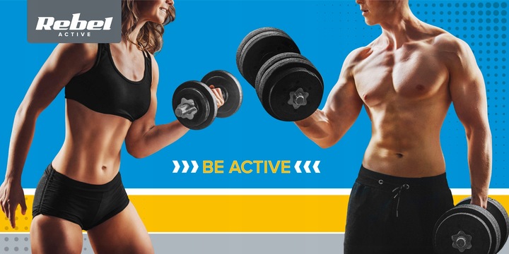 Obciążenie żeliwne 20kg otwór 31mm talerz klasyczny REBEL ACTIVE