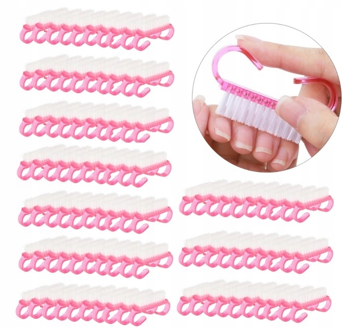 100 SZT SZCZOTECZKA SZCZOTKA DO MANICURE USUWANIA PYŁU PAZNOKCI