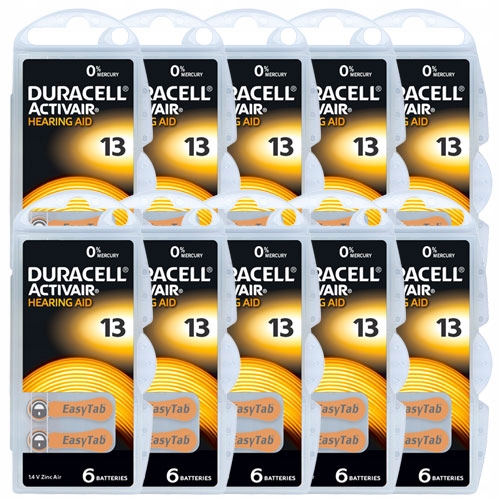 Duracell 13 Hg0 Baterie do aparatów słuchowych x60