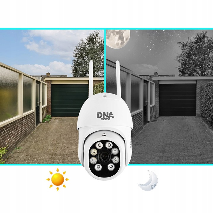 KAMERA ZEWNĘTRZNA WIFI OBROTOWA Z CZUJNIKIEM IP 1080P ZOOM DETEKCJA RUCHU