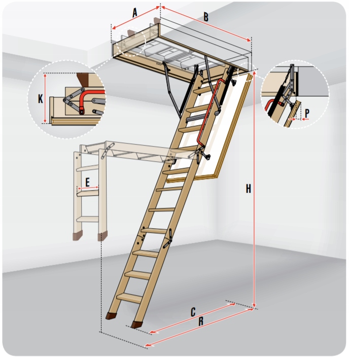 SCHODY STRYCHOWE FAKRO LWK PLUS 70x120 # ORYGINAŁ