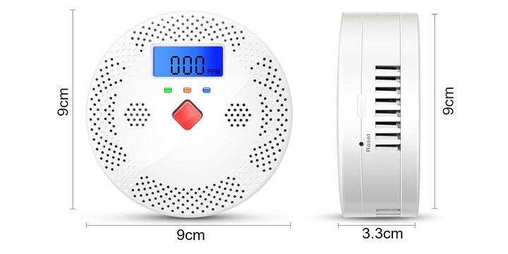 CZUJNIK DETEKTOR CZADU GAZU TLENKU WĘGLA CO TUYA WIFI CERTYFIKOWANY