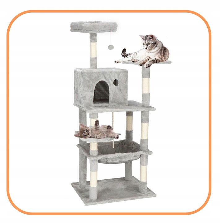 DRAPAK DLA KOTA DUŻY WIEŻA LEG KOTÓW DOMEK SŁUPEK 7 POZIOMÓW WYSOKI