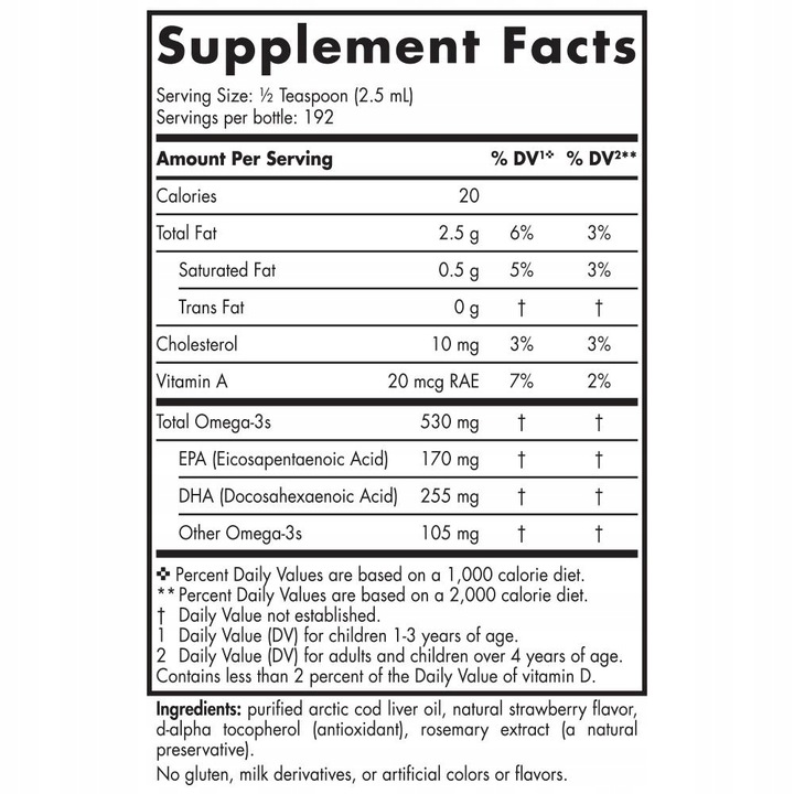 Omega-3 dla dzieci 530mg 473 ml płyn Truskawka