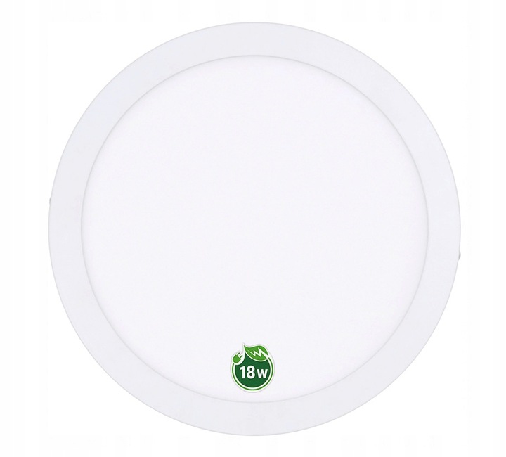Panel LED plafon okrągły natynkowy 18W CCD