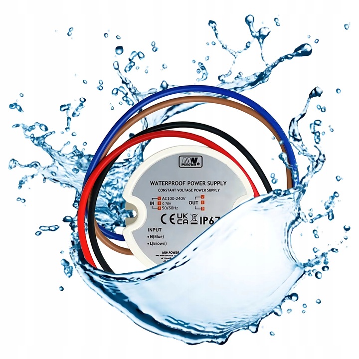 Zasilacz LED 12V Dopuszkowy Do Puszki Puszkowy 45W 3.75A DC Do Taśmy