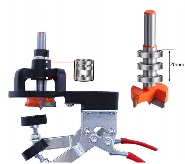 Szablon do Wiercenia Otworów pod Zawias 35 Znacznik Zawiasów Frez do