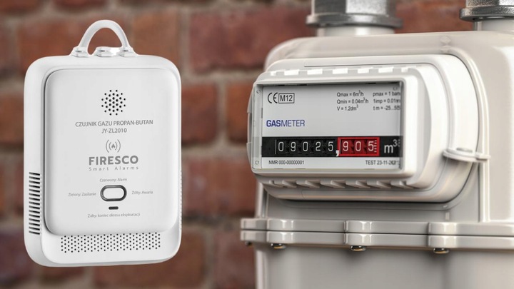 CZUJNIK GAZU LPG Firesco JY-ZL2010 DETEKTOR PROPANU CZUJKA PROPANU-BUTANU