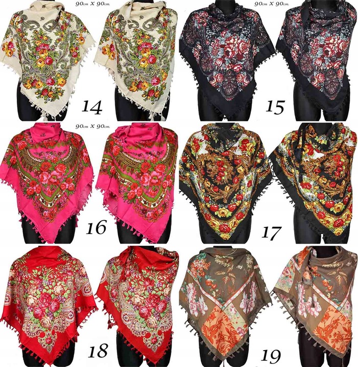 Oryginalna Chusta Ludowa Chusta Góralska Folk