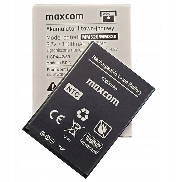 100% Oryginalna Bateria 1000mAh MAXCOM MM320 MM330