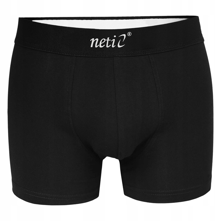 Męskie Bokserki NETi z Szeroką Gumą Bawełniane Dopasowany Krój 4-Pak