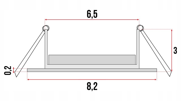 6x oprawa halogenowa sufitowa RUCHOMA kwadrat + LED GU10 5,5W