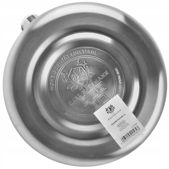 CZAJNIK na GAZ 3L CZAJNIK z GWIZDKIEM POKRYWĄ STAL INDUKCJA SREBRNY