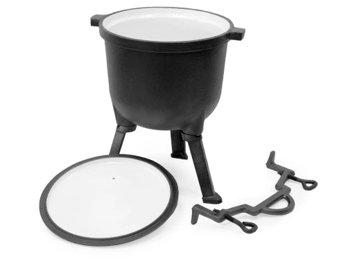 Kociołek EMALIOWANY żeliwny 8L + GRATIS ŁYŻKA