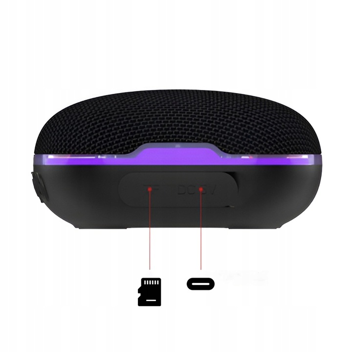 Głośnik Bluetooth Mały Przenośny Bezprzewodowy Boombox z Radiem FM MP3