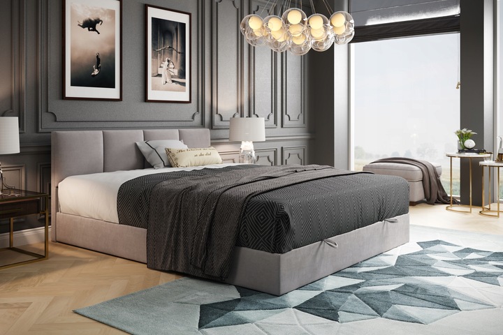 ŁÓŻKO TAPICEROWANE KONTYNENTALNE ROYAL 140 MATERAC