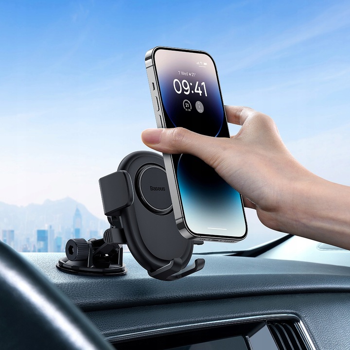AUTOMATYCZNY UCHWYT SAMOCHODOWY BASEUS UltraControl NA KOKPIT SZYBĘ 360°