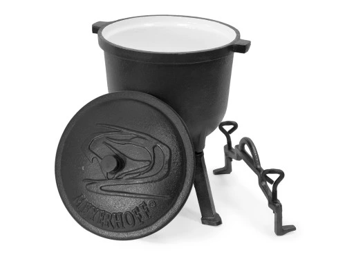 Kociołek EMALIOWANY żeliwny 4L + GRATIS ŁYŻKA