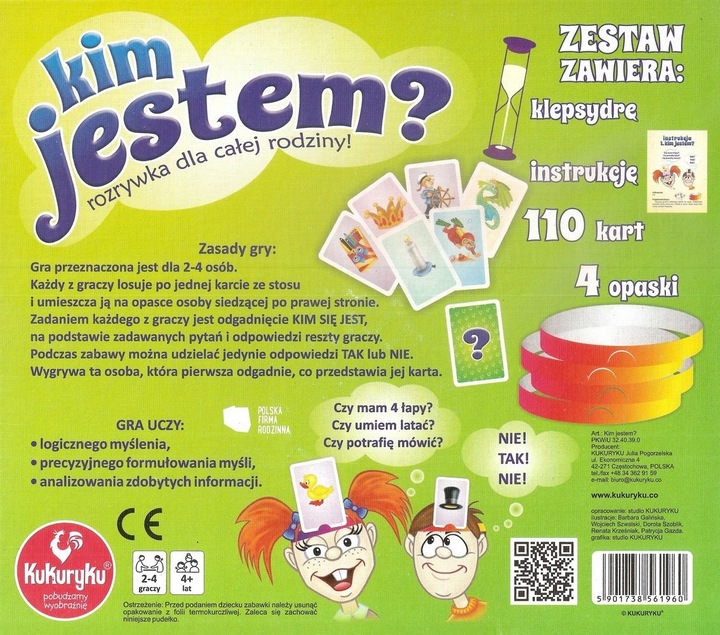 KIM JESTEM? Gra planszowa dla dzieci Kukuryku PL