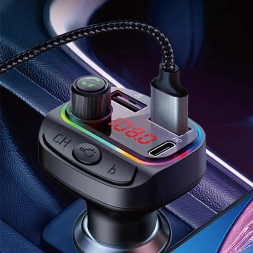 TRANSMITER BLUETOOTH SAMOCHODOWY FM ŁADOWARKA USB QC 3.0